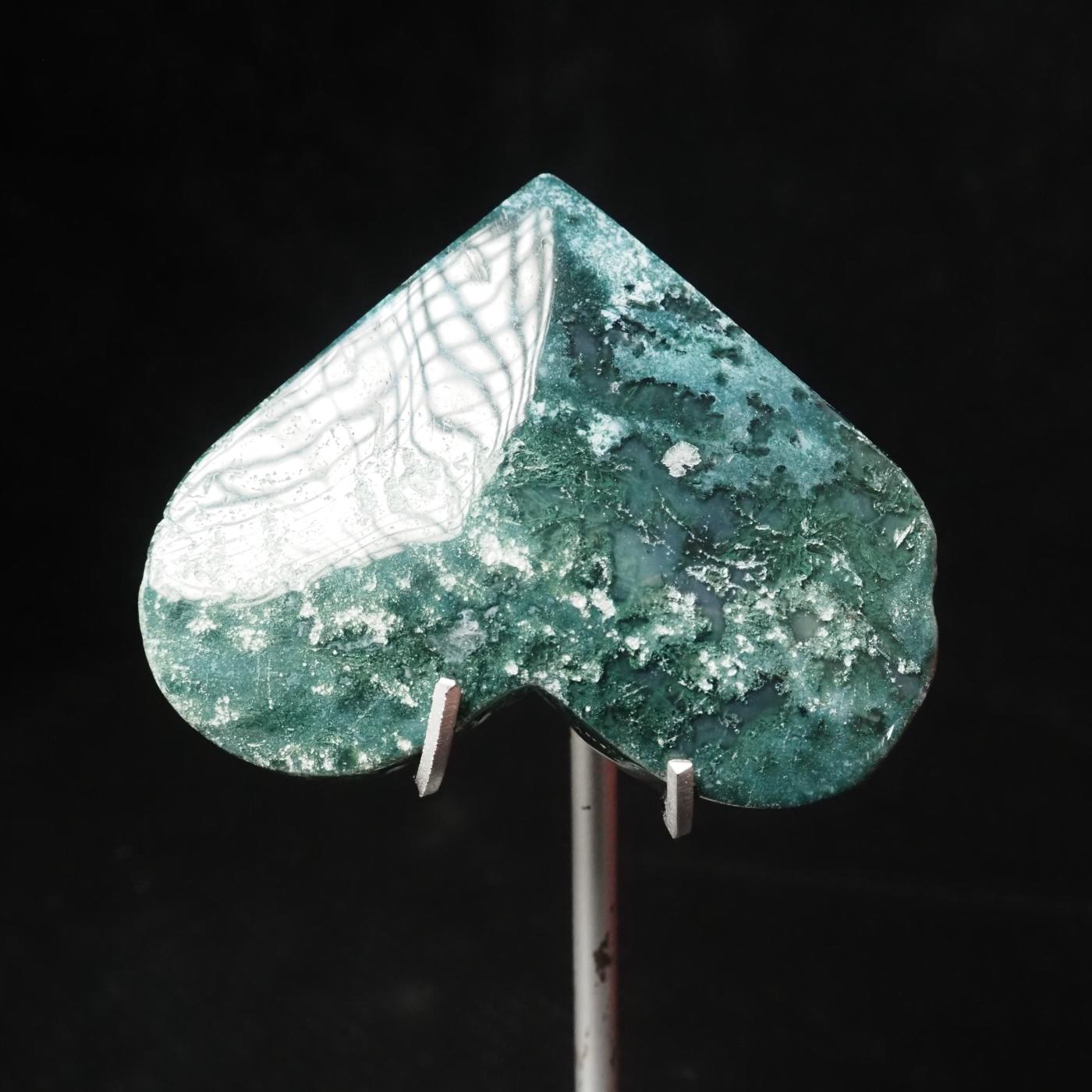 Moss Agate Heart