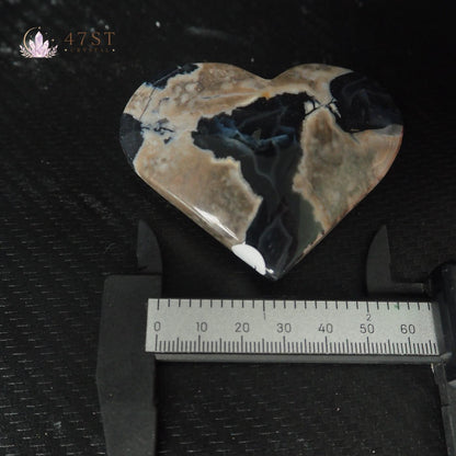 Volcano Agate Heart