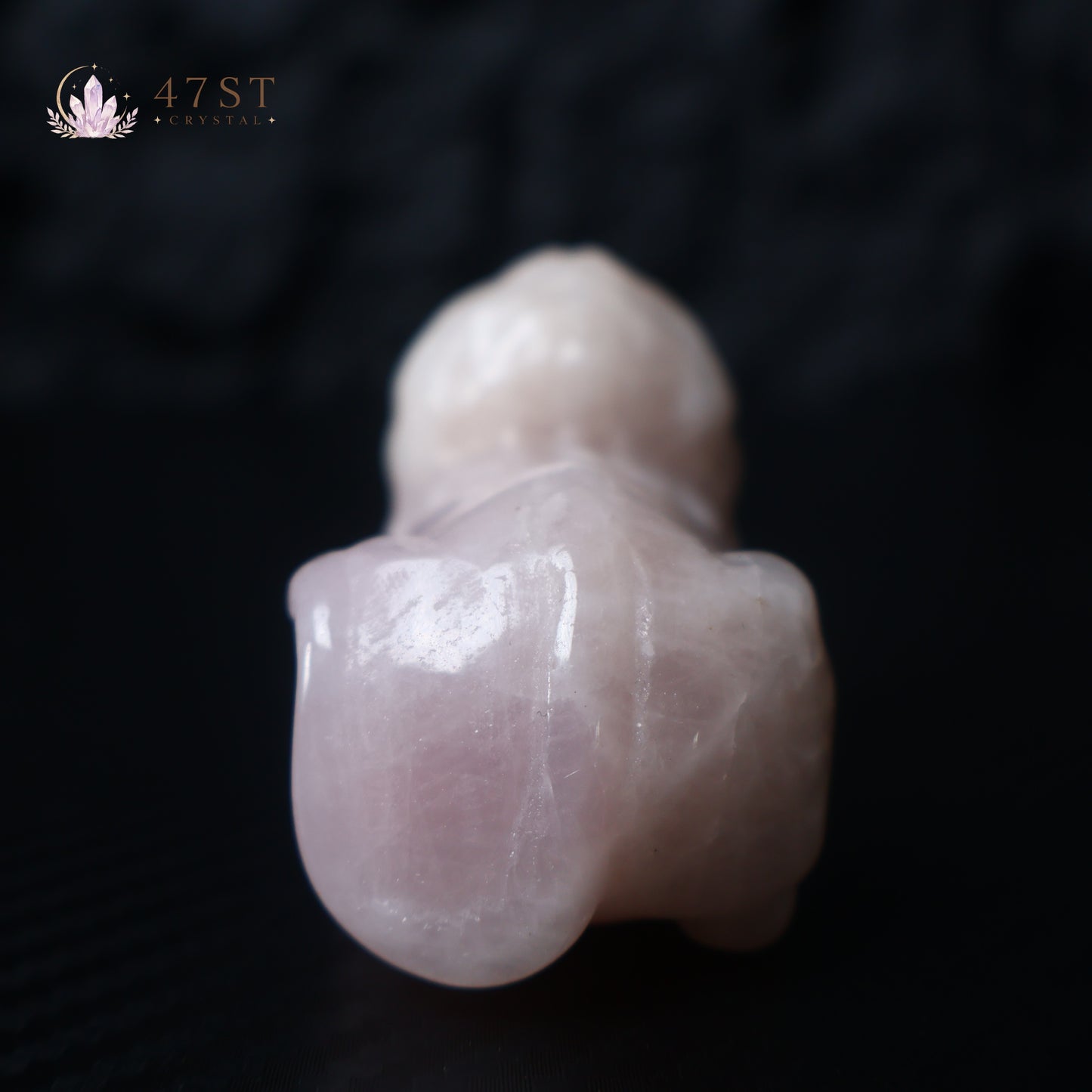 Rose Quartz Lion Carving