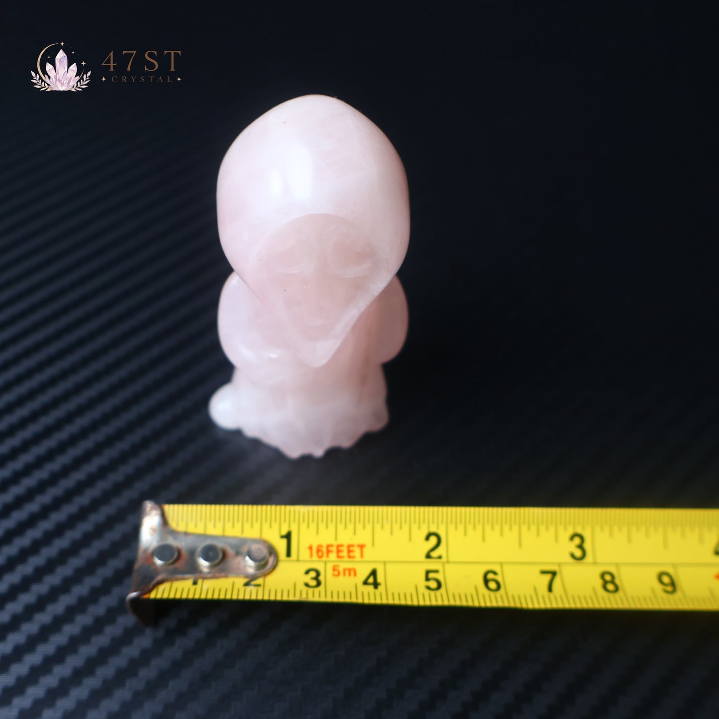 Rose Quartz Plague Doctor Carving