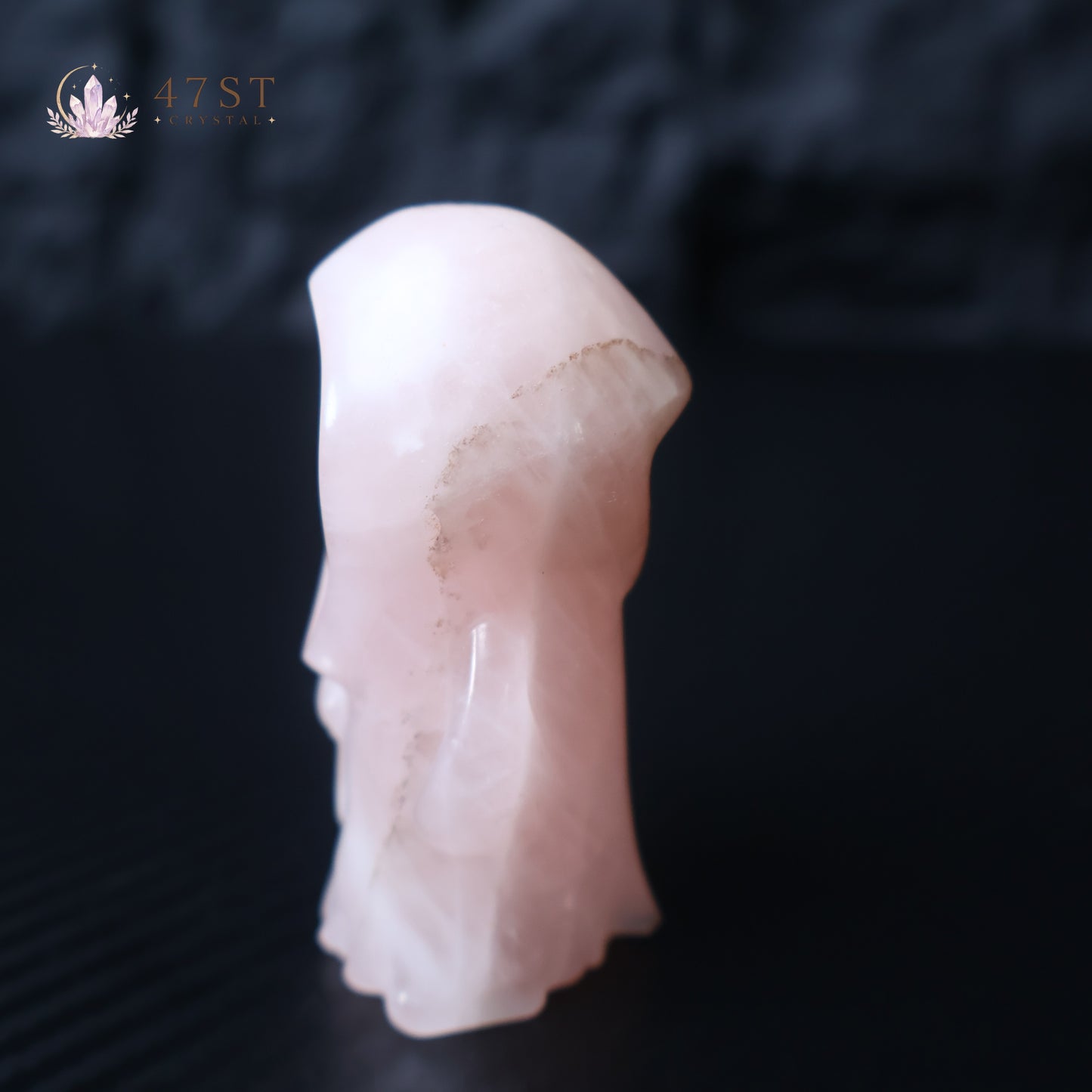 Rose Quartz Plague Doctor Carving
