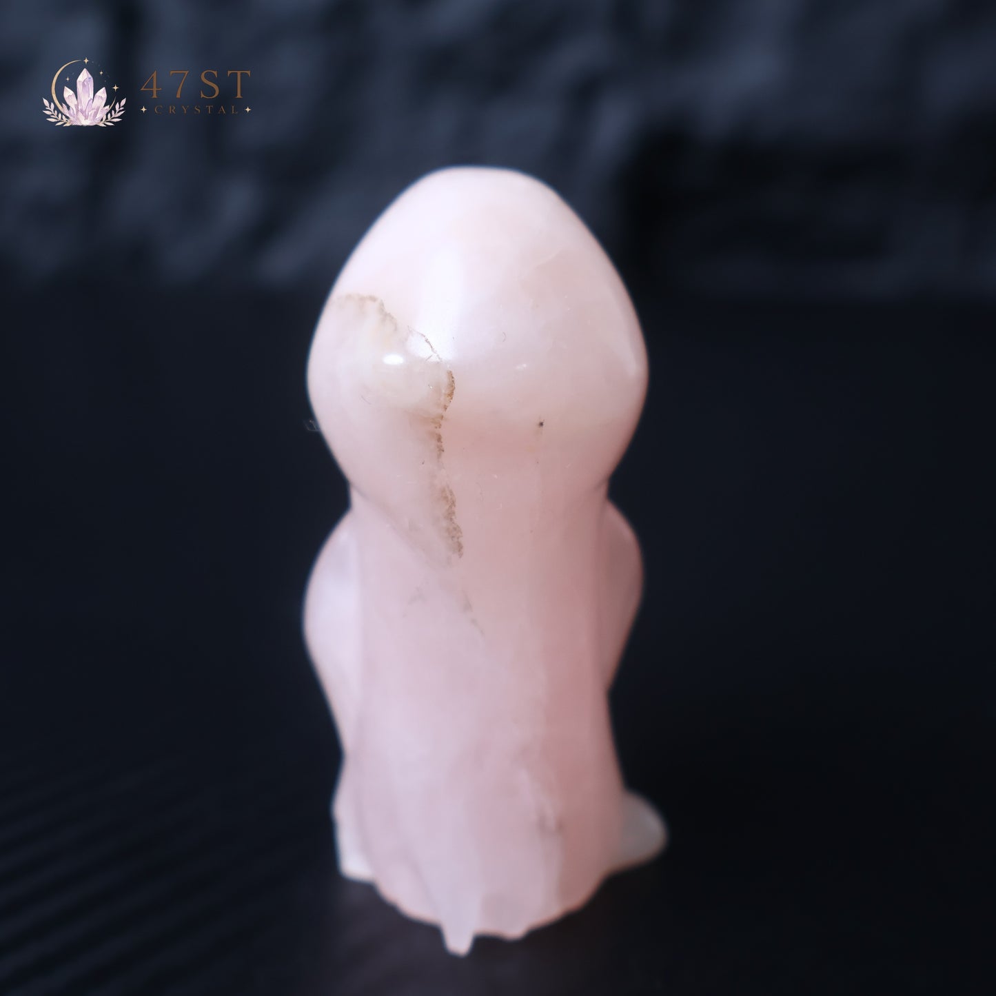 Rose Quartz Plague Doctor Carving