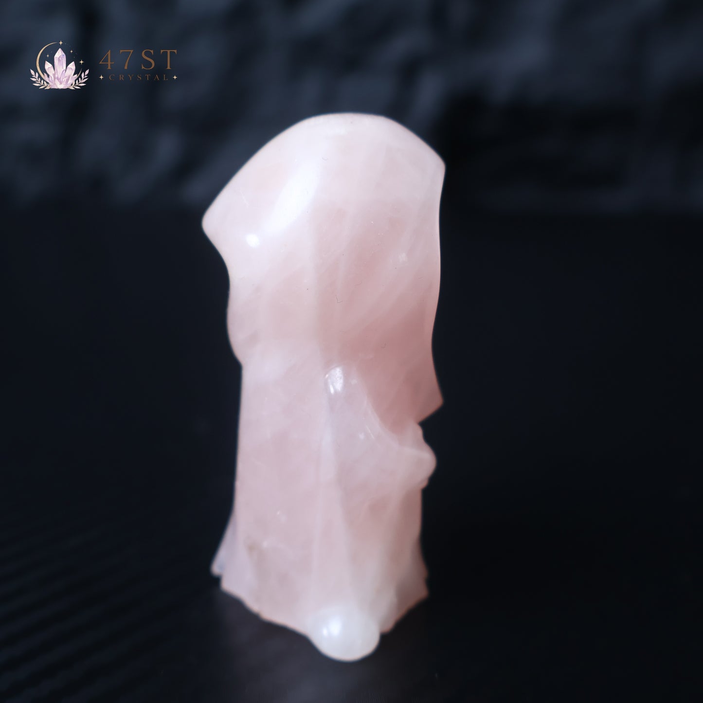 Rose Quartz Plague Doctor Carving