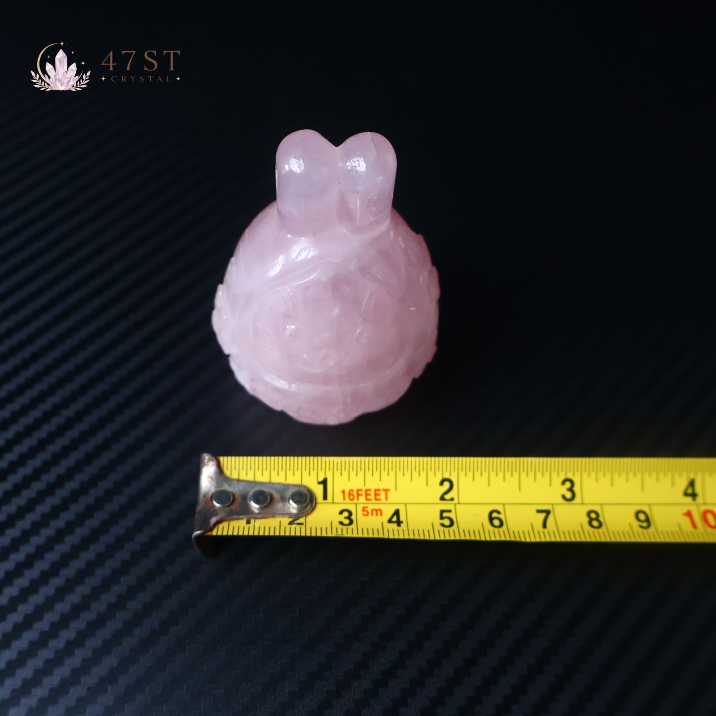 Rose Quartz Rabbit Carving