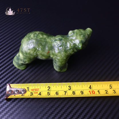 Serpentine Bear Carving