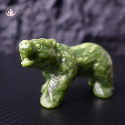 Serpentine Bear Carving