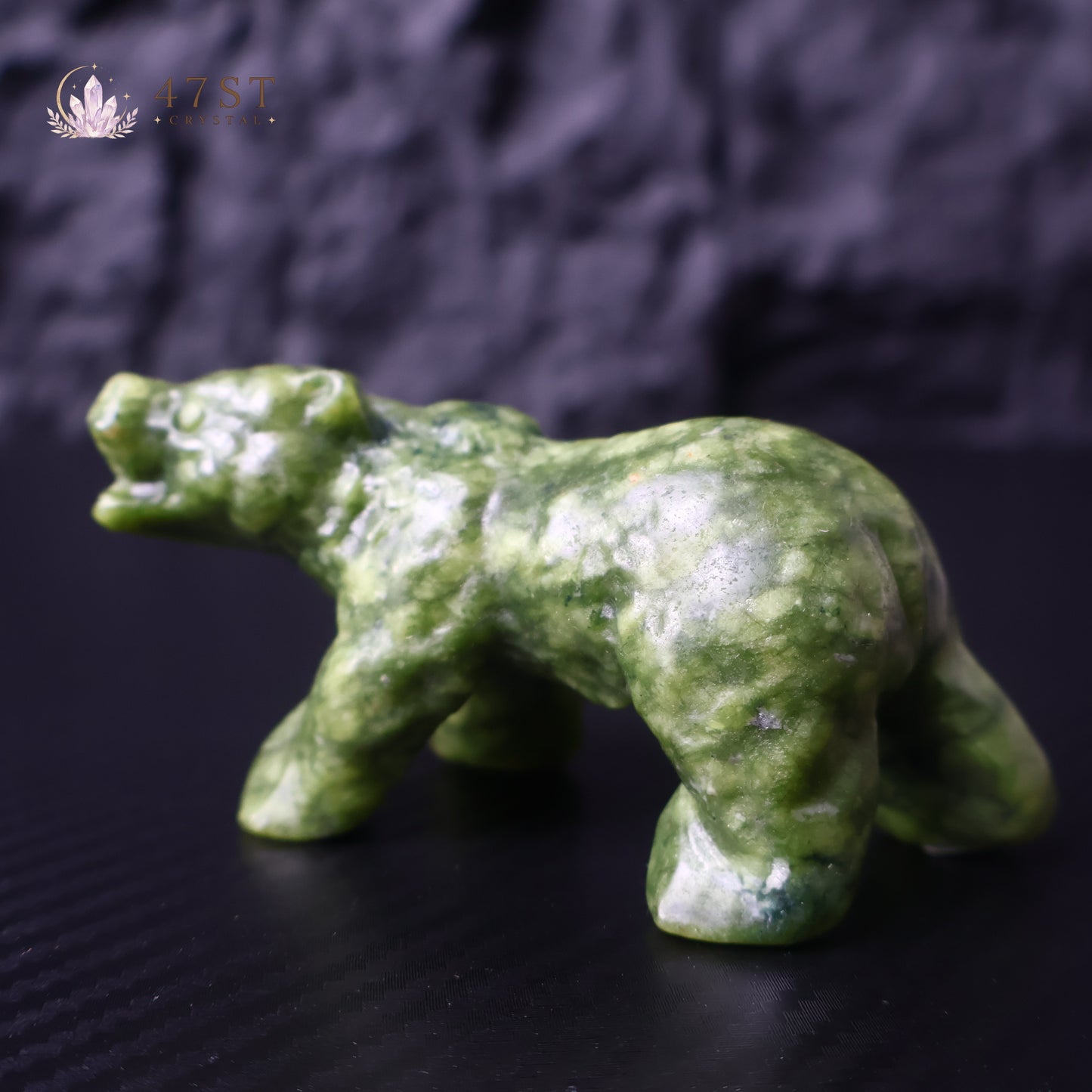 Serpentine Bear Carving