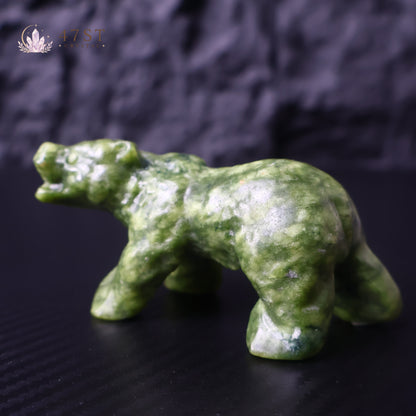 Serpentine Bear Carving