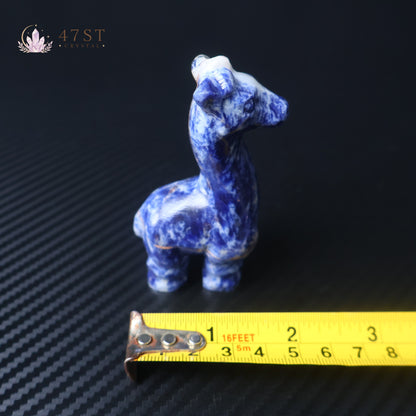 Sodalite Giraffe Carving