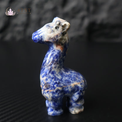 Sodalite Giraffe Carving