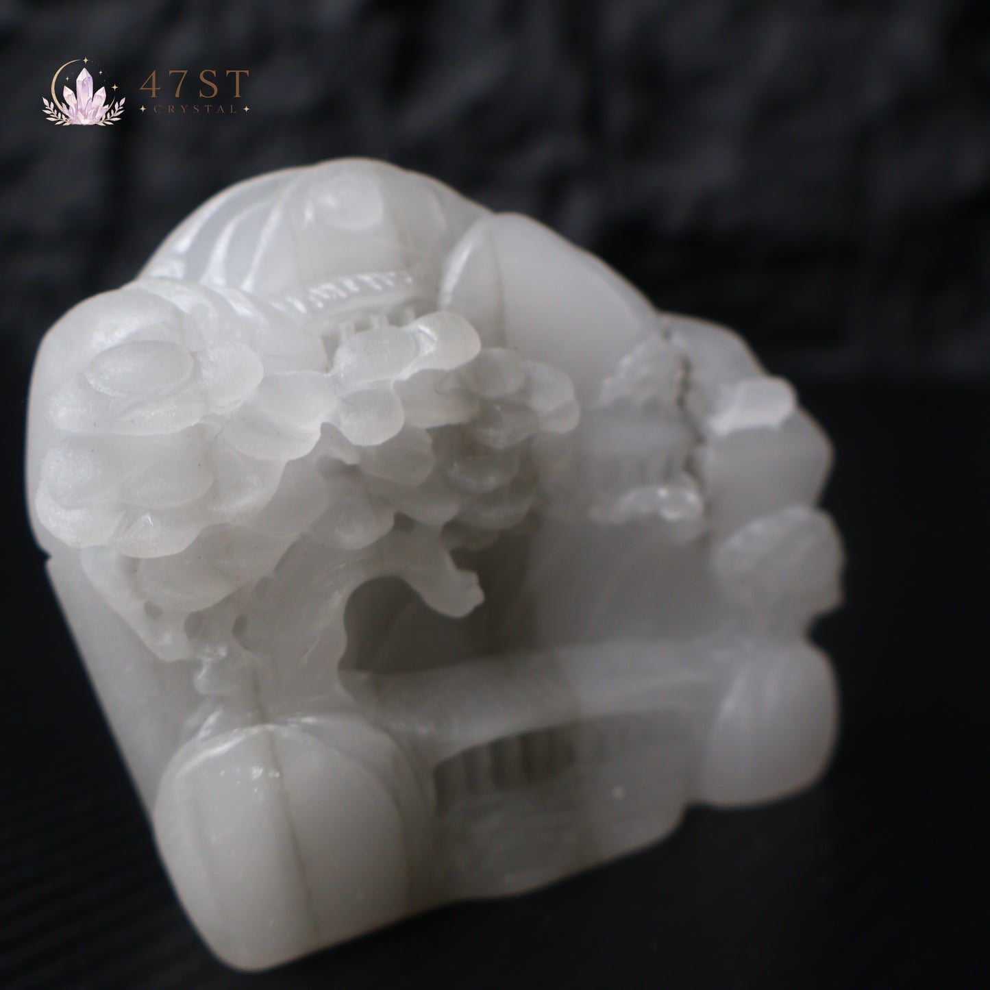 White Jasper Landscape Carving