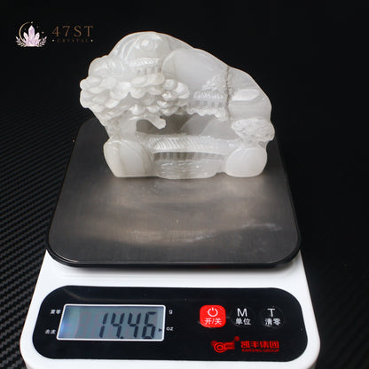 White Jasper Landscape Carving