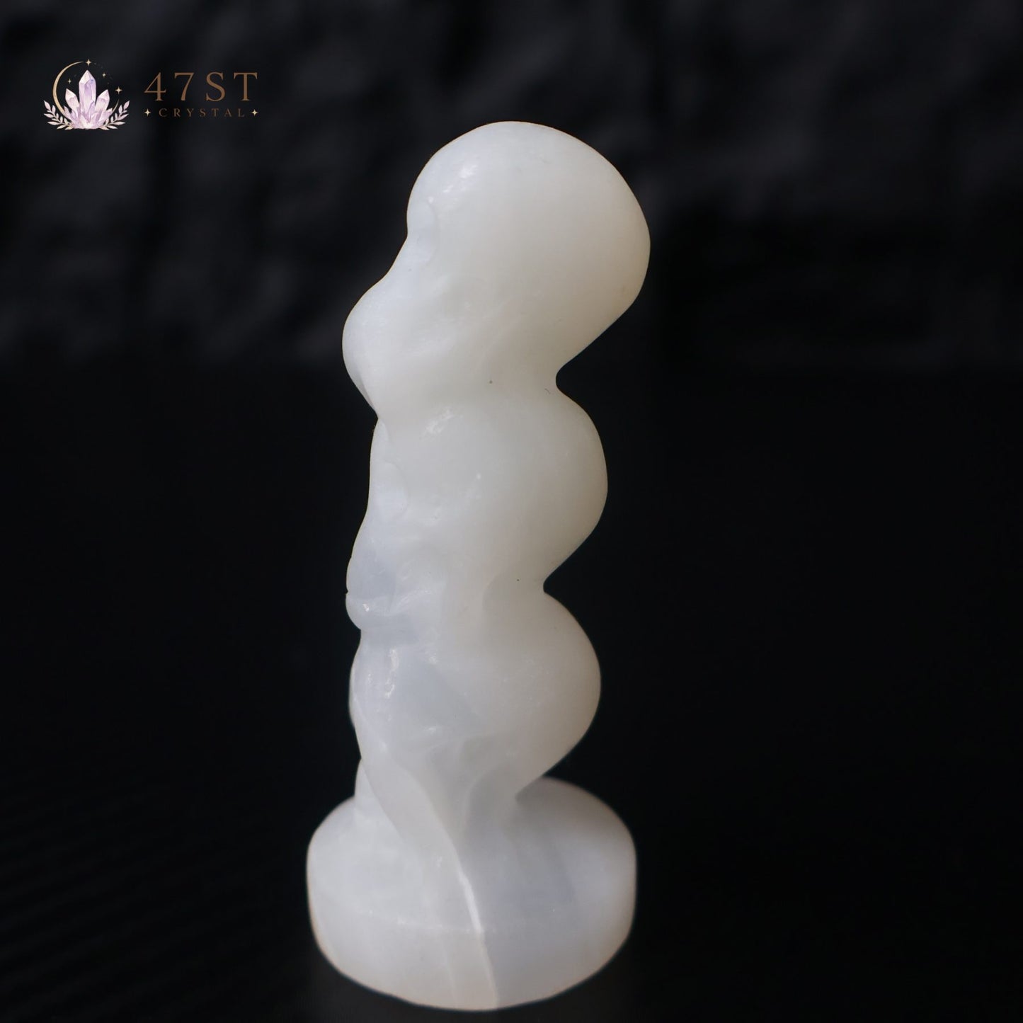 White Jasper Triple Skull Craving