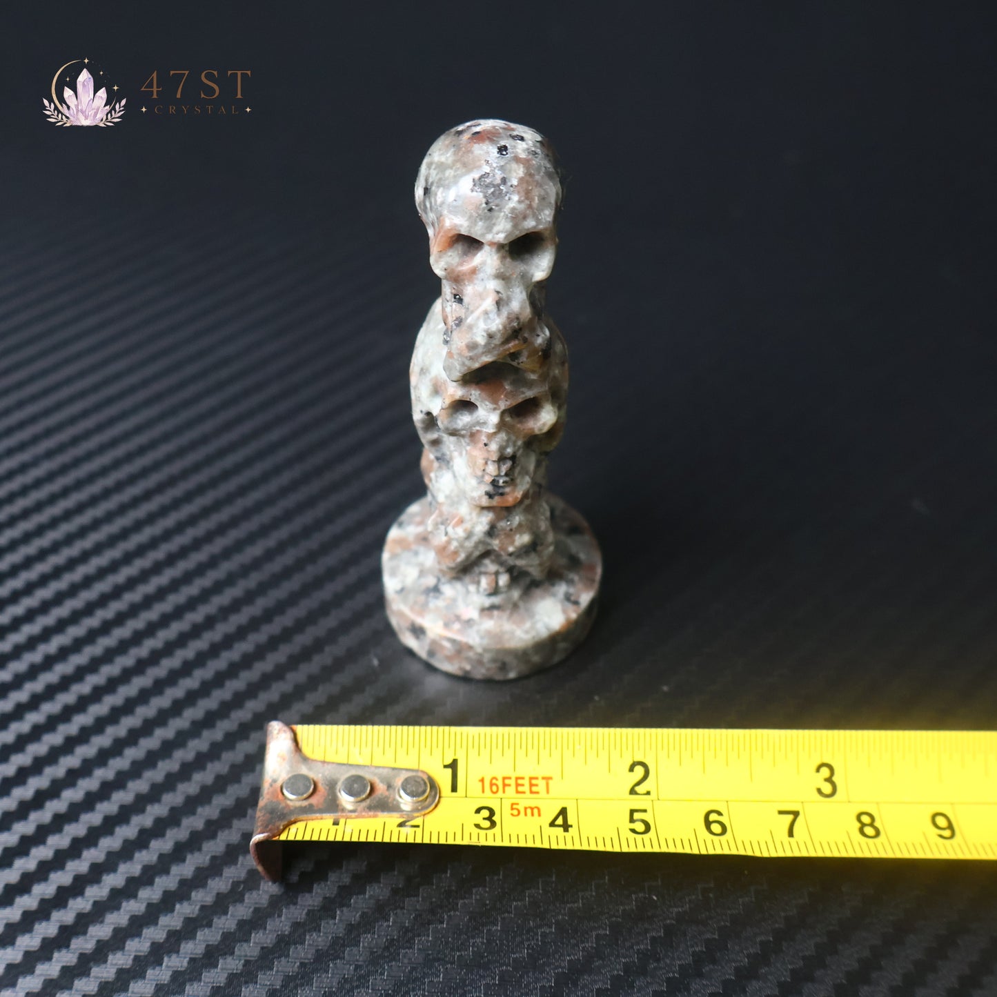 Yooperlite Triple Skull Carving