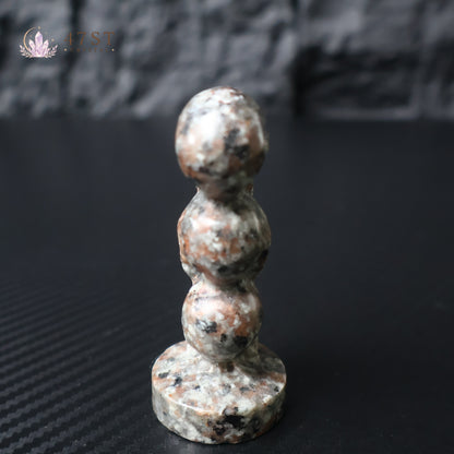 Yooperlite Triple Skull Carving