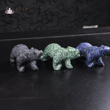 Multi-Stone Bear Carving
