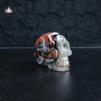 Sardonyx Skull Carving