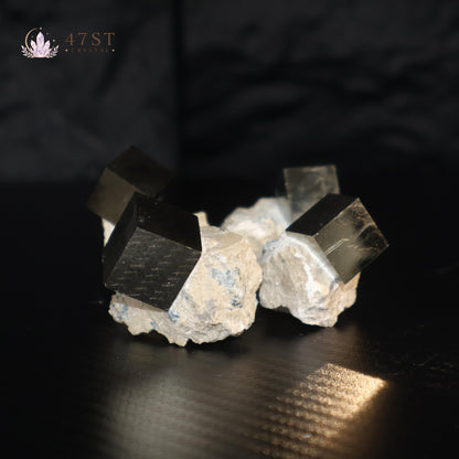 Pyrite Cubes on Matrix Specimens