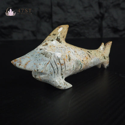 Ocean Jasper Shark Carving