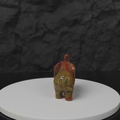 Ocean Jasper Elephant Carving