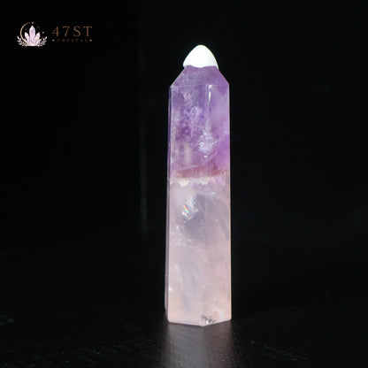 Rose Quartz & Amethyst Tower