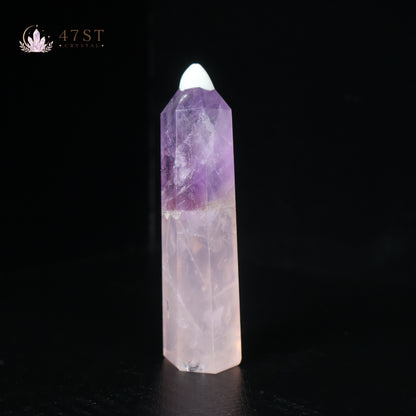 Rose Quartz & Amethyst Tower