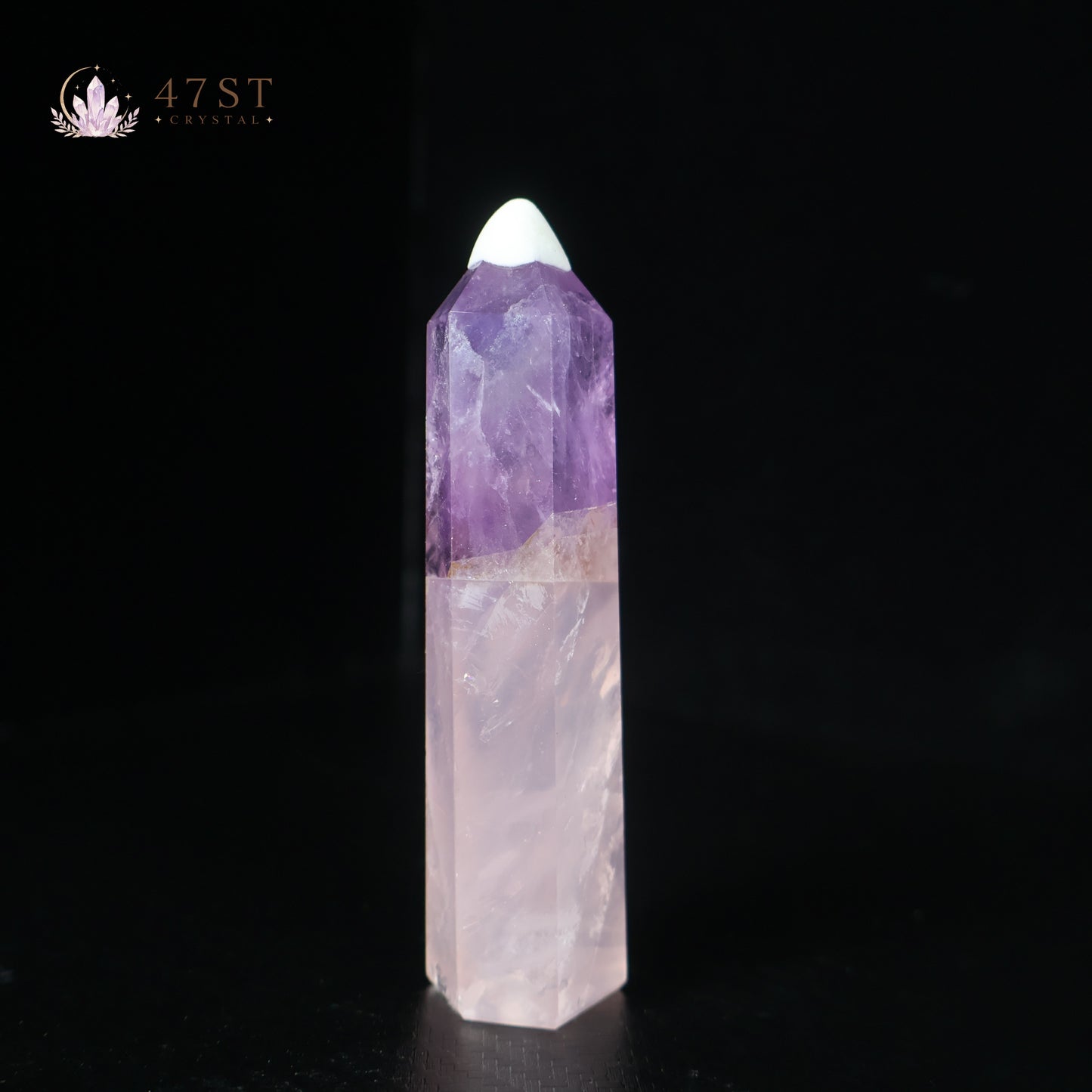 Rose Quartz & Amethyst Tower