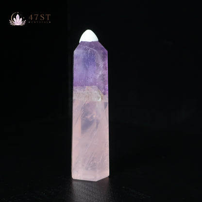 Rose Quartz & Amethyst Tower