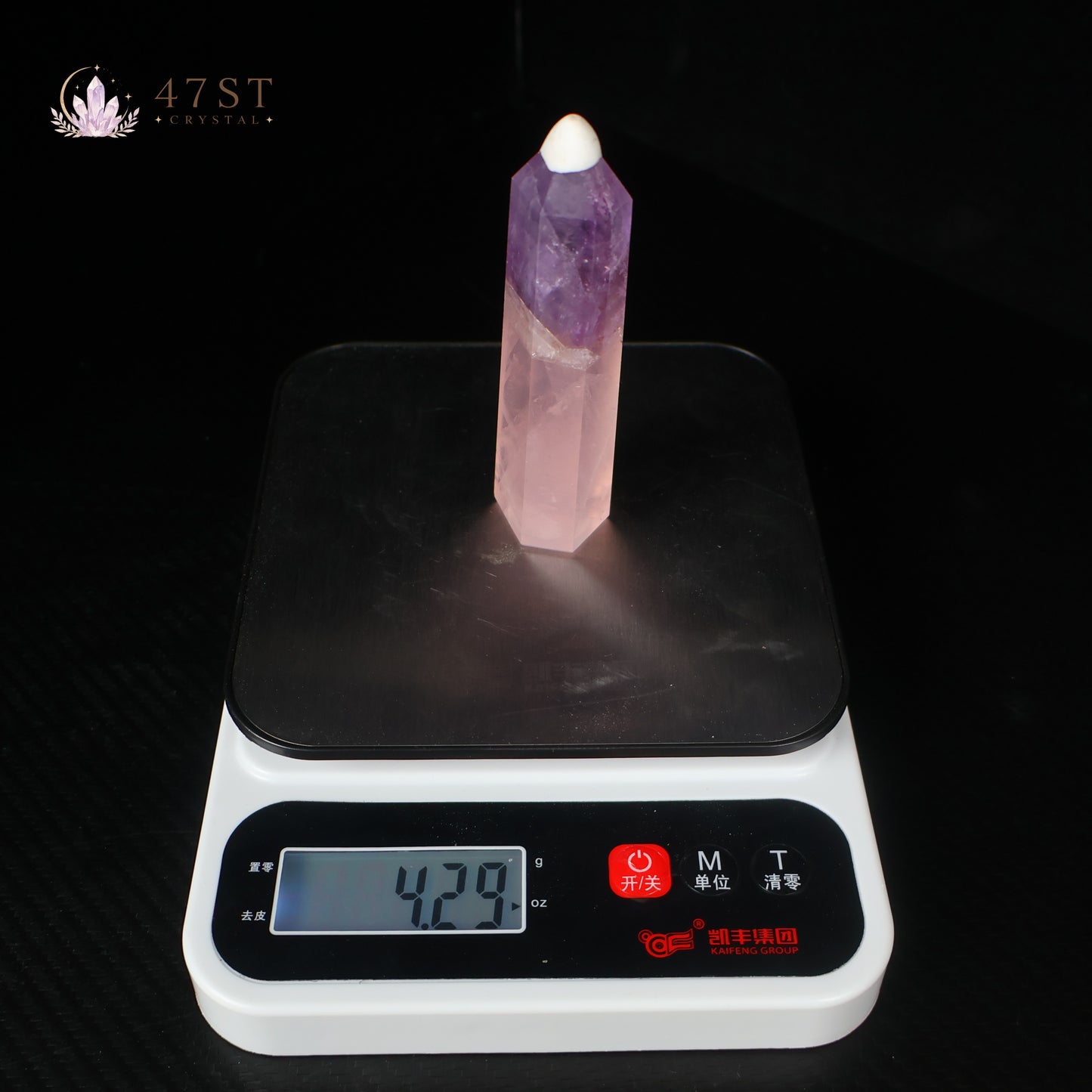 Rose Quartz & Amethyst Tower